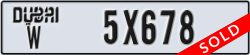 dubai - code - W - number -5X678
