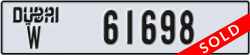 dubai - code - W - number -61698