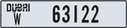 dubai - code - W - number -63122