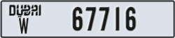 dubai - code - W - number -67716