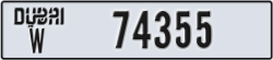 dubai - code - W - number -74355