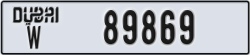 dubai - code - W - number -89869