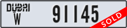 dubai - code - W - number -91145