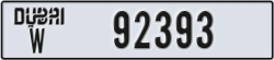 dubai - code - W - number -92393
