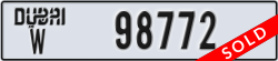dubai - code - W - number -98772