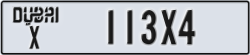 dubai - code - X - number -113X4
