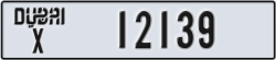 dubai - code - X - number -12139