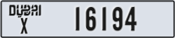 dubai - code - X - number -16194