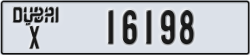 dubai - code - X - number -16198