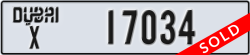 dubai - code - X - number -17034