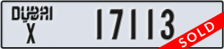 dubai - code - X - number -17113