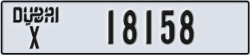 dubai - code - X - number -18158