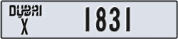dubai - code - X - number -1831