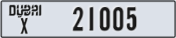 dubai - code - X - number -21005