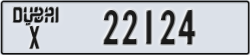 dubai - code - X - number -22124