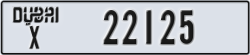 dubai - code - X - number -22125