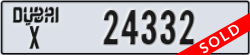 dubai - code - X - number -24332
