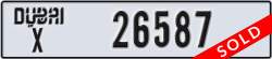 dubai - code - X - number -26587