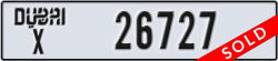 dubai - code - X - number -26727