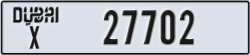 dubai - code - X - number -27702
