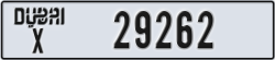 dubai - code - X - number -29262