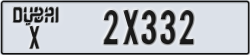 dubai - code - X - number -2X332