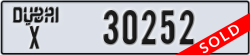 dubai - code - X - number -30252