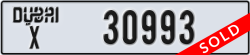 dubai - code - X - number -30993