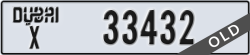 dubai - code - X - number -33432