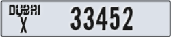 dubai - code - X - number -33452