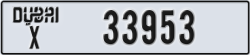 dubai - code - X - number -33953