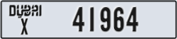 dubai - code - X - number -41964