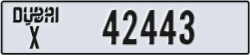 dubai - code - X - number -42364