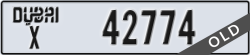 dubai - code - X - number -42774