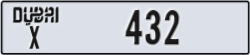 dubai - code - X - number -432