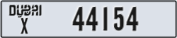 dubai - code - X - number -44154