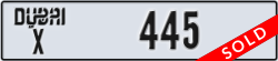 dubai - code - X - number -445