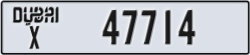 dubai - code - X - number -47635