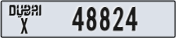 dubai - code - X - number -48745