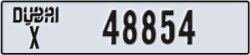 dubai - code - X - number -48775