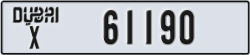 dubai - code - X - number -61190