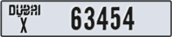 dubai - code - X - number -63454