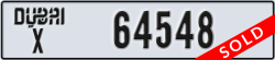 dubai - code - X - number -64548