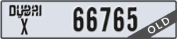 dubai - code - X - number -66765