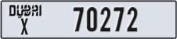 dubai - code - X - number -70272