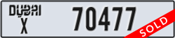 dubai - code - X - number -70477