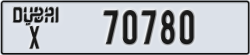 dubai - code - X - number -70780