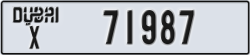 dubai - code - X - number -71987