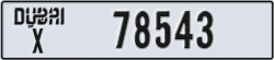 dubai - code - X - number -78464