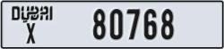 dubai - code - X - number -80689